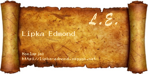 Lipka Edmond névjegykártya